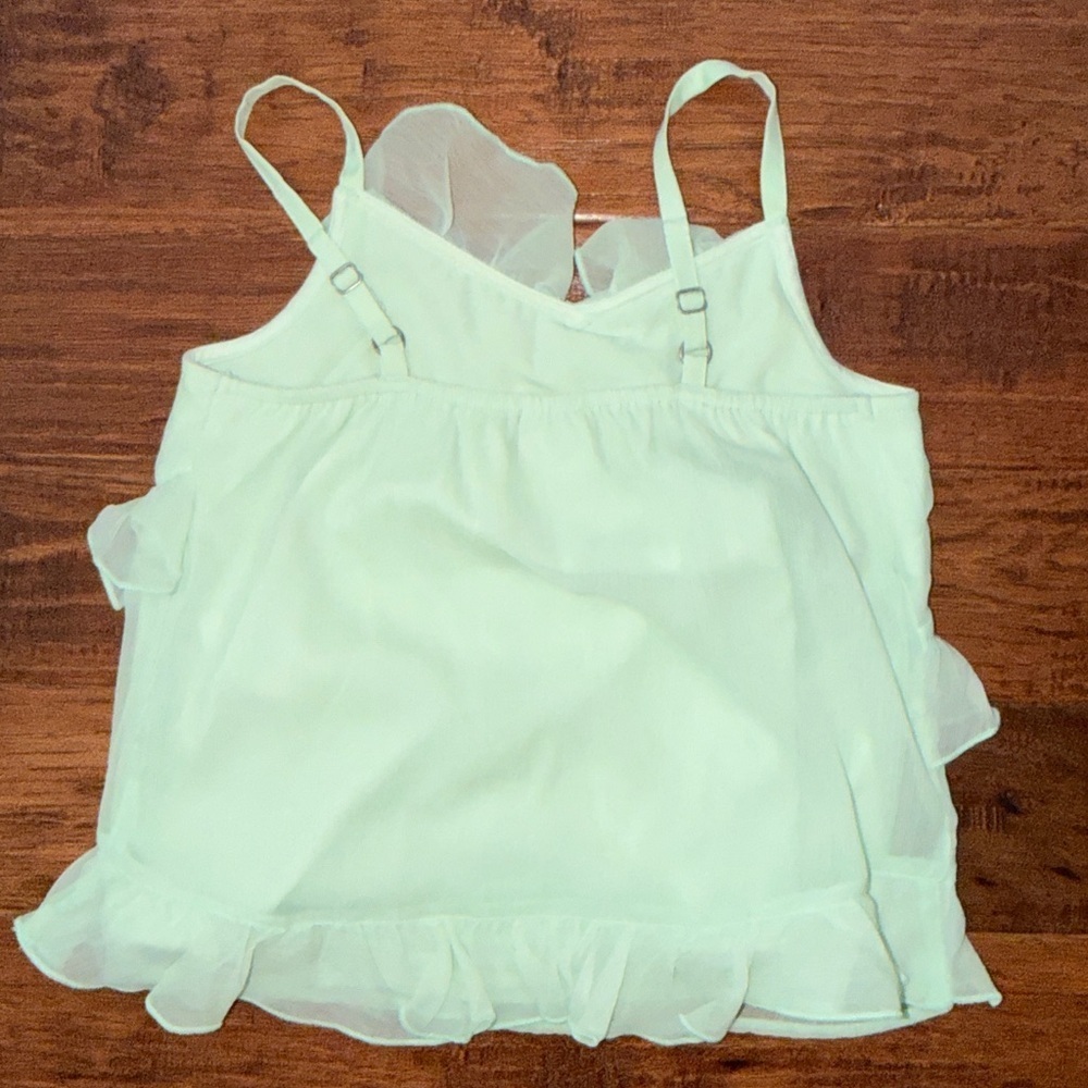 Abercrombie Kids Mint Green Ruffled Camisole, size 7/8 - Picture 6 of 7